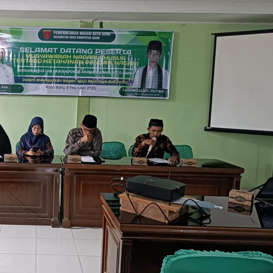 Musna Khusus Tentang Ketahanan Pangan Nagari Koto Baru Melalui kegiatan Sawa Pokok Murah